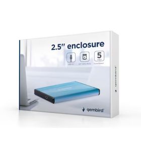   Gembird 2,5" EE2-U3S-3-B USB3.0 Enclosure Aluminium Blue Külső merevlemez ház