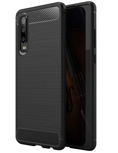 Huawei P20 Pro carbon szilikon tok