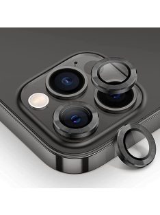 iPhone 11 sorozat (Metal kamera lencse védő)- fekete