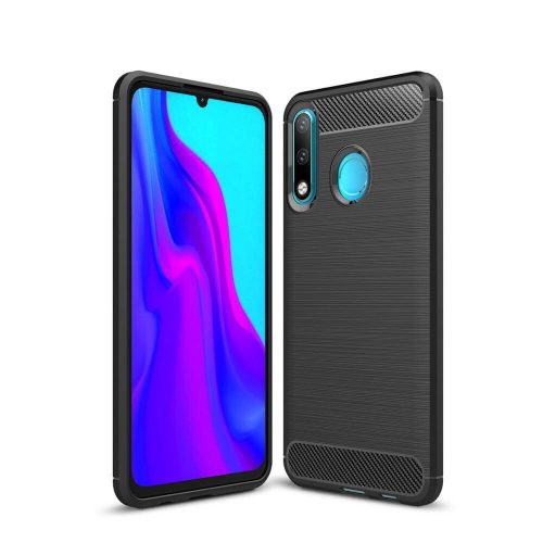 Huawei P30 Lite carbon szilikon tok