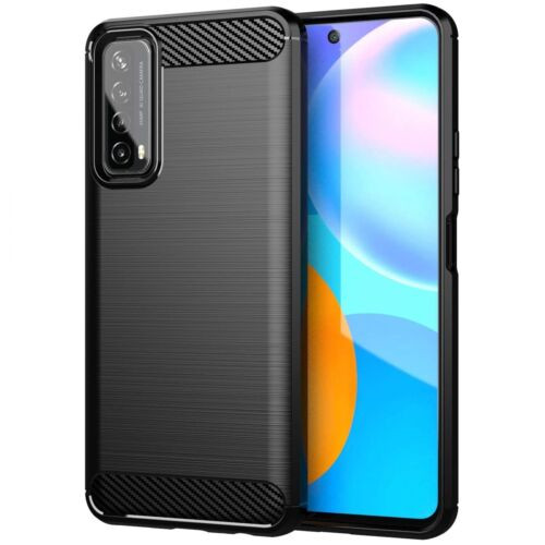 Huawei P Smart 2021 carbon szilikon tok