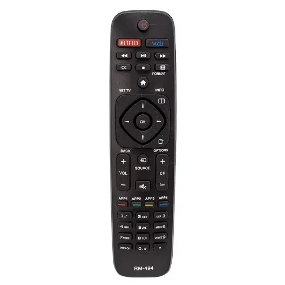 59700a PIL6124 RM-494 távirányító PHILIPS ANDROID SMART TV-hez, NETFLX