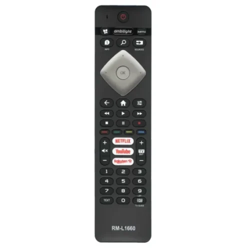 63739a PIL6284B 398GR10BEPHN távirányító PHILIPS Smart LED TV-hez, NETFLIX RM-L1660 HQ