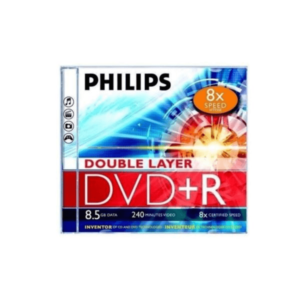Philips DVD+R 8,5 Gb 8x kétrétegű normál tok