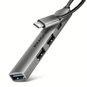AG200a22r AXAGON HUE-STC ALU STRIP USB-C 4 portos elosztó