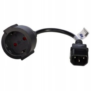 Adapter-UPS-adapter-Akyga-AK-PC-10A-3-pin-IEC-C14-CEE-7-4-Schuko-15cm Akyga 15cm Schuko CEE 7/4 - IEC C14 adapter