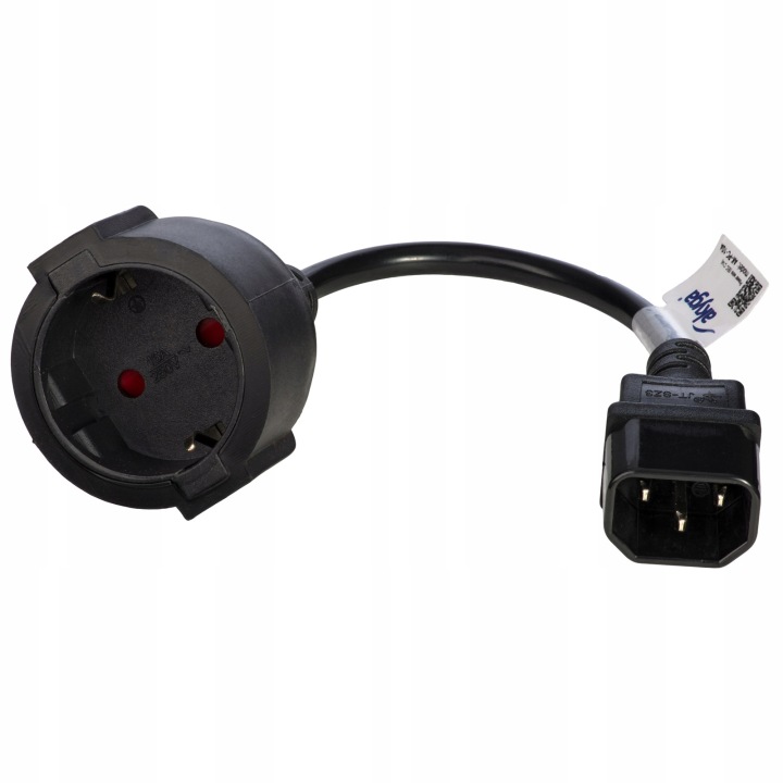 Adapter-UPS-adapter-Akyga-AK-PC-10A-3-pin-IEC-C14-CEE-7-4-Schuko-15cm Akyga 15cm Schuko CEE 7/4 - IEC C14 adapter