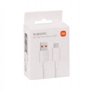 Xiaomi fehér gyári USB - Type-C gyorstöltő adatkábel 1m 6A