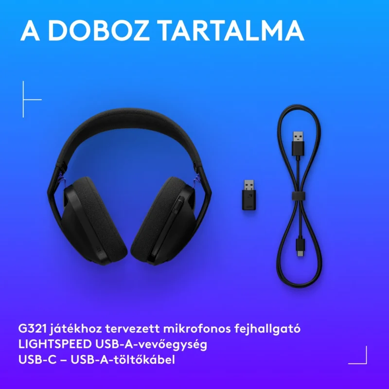 JL289e2a5a1-08-HU Logitech G321 LIGHTSPEED, fekete