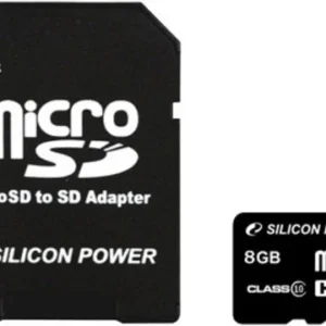 Silicon Power 8GB microSDHC Class10 + SD adapterrel