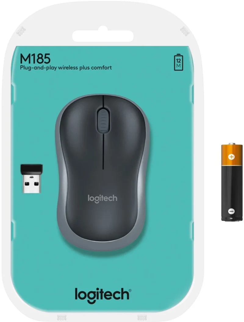Logitech M185 Wireless Mouse Grey