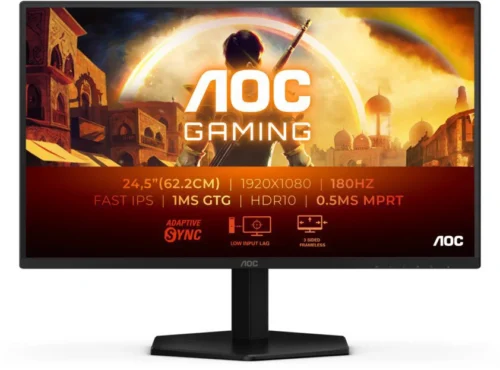 AOC Gaming 180Hz IPS monitor 24,5" 25G42E, 1920x1080, 16:9, 300cd / m2, 1ms, HDMI / DisplayPort AOC