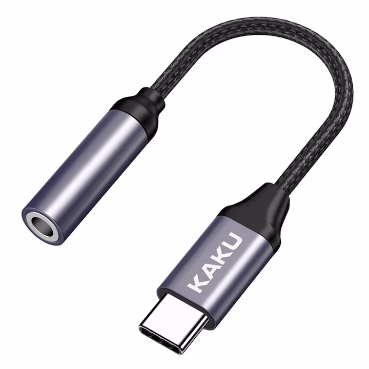 KAKUSIGA KSC-428 USB TYPE-C / 3,5MM JACK ADAPTER FEKETE